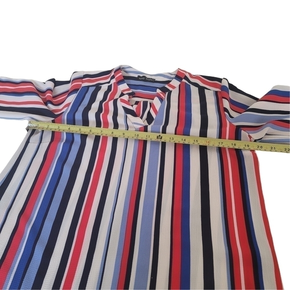 MANDY Evan Multicolor 3/4 Sleeve Blouse US M - Picture 6 of 10